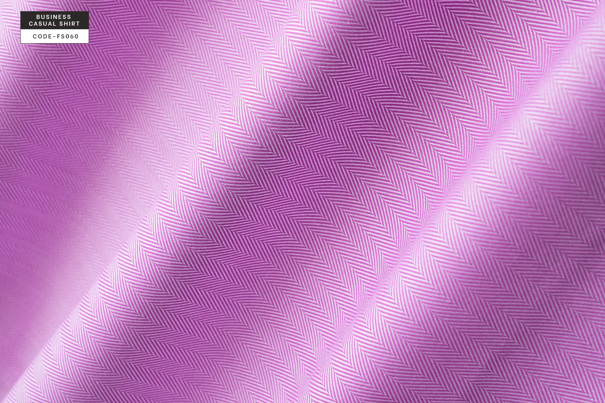 Purple Royal Herringbone Wrinkle Resistant Business Casual Shirt(FS060) - Image 3