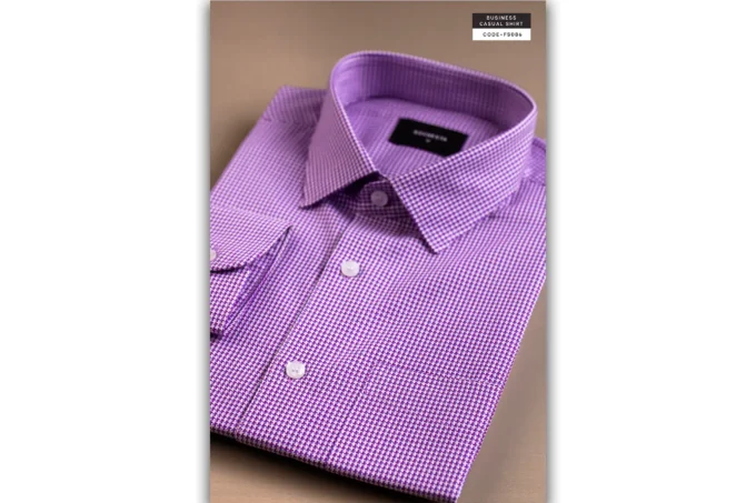 Purple Houndstooth Shirt(FS086) - Image 5