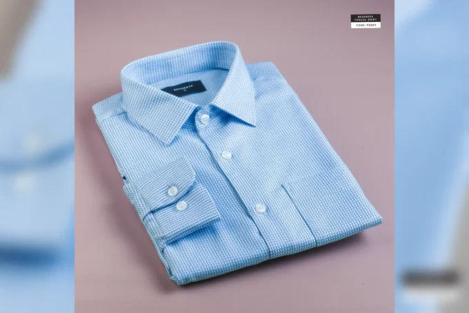 Light Sky Blue Right Angle Shirt (FS089) - Image 2