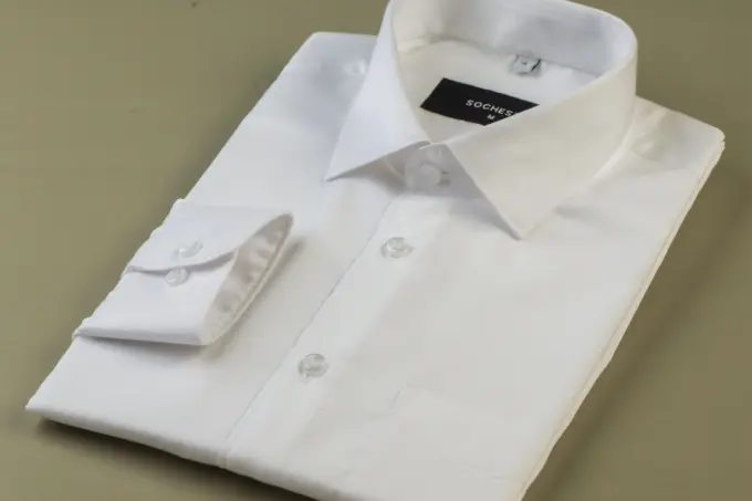 Mini Lattice – White Dobby Cotton Shirt(FS112) - Image 4