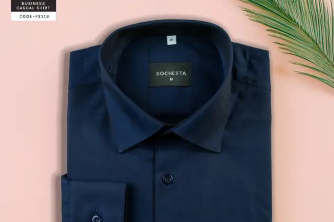 Royal Twill Navy Blue Executive Shirt(FS118) - Image 6