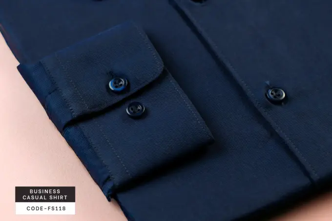 Royal Twill Navy Blue Executive Shirt(FS118) - Image 4