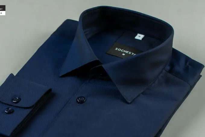 Royal Twill Navy Blue Executive Shirt(FS118) - Image 7