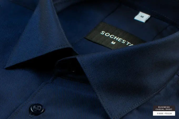 Royal Twill Navy Blue Executive Shirt(FS118)