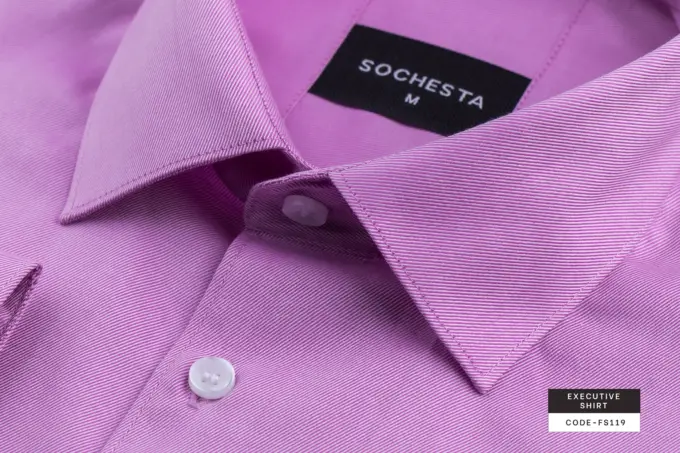 Royal Twill Light Lavender Executive Shirt(FS119)