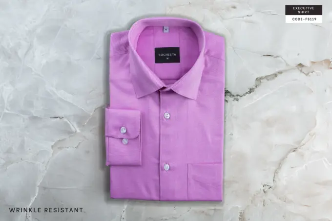 Royal Twill Light Lavender Executive Shirt(FS119) - Image 2