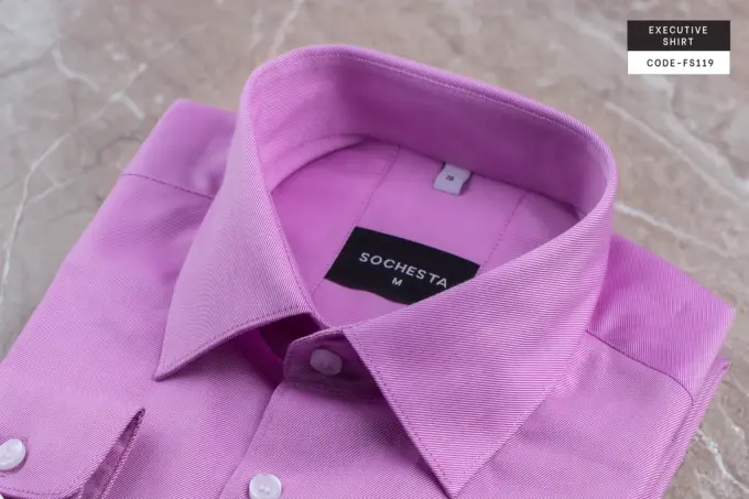 Royal Twill Light Lavender Executive Shirt(FS119) - Image 3