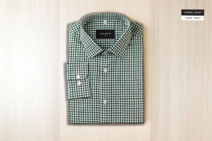 Soft Timberline Check Formal Shirt(FS127) - Image 4