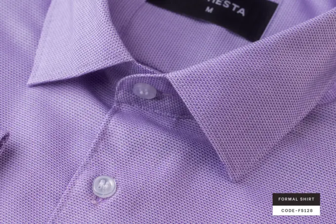 Light Lavender Microfloral Formal Shirt(FS128)