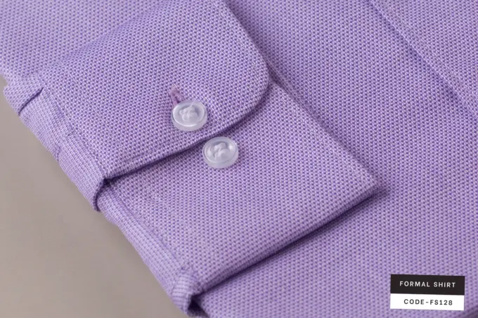 Light Lavender Microfloral Formal Shirt(FS128) - Image 3
