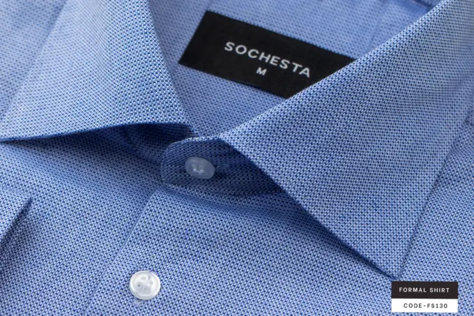 Classic Blue President Collar Formal Shirt(FS130)