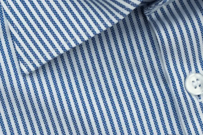 Blue Pinstripe Oxford Soft Cotton Shirt(FS143) - Image 4