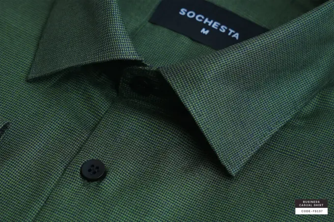 Kaelton – Emerald Green Cotton Shirt(FS137)