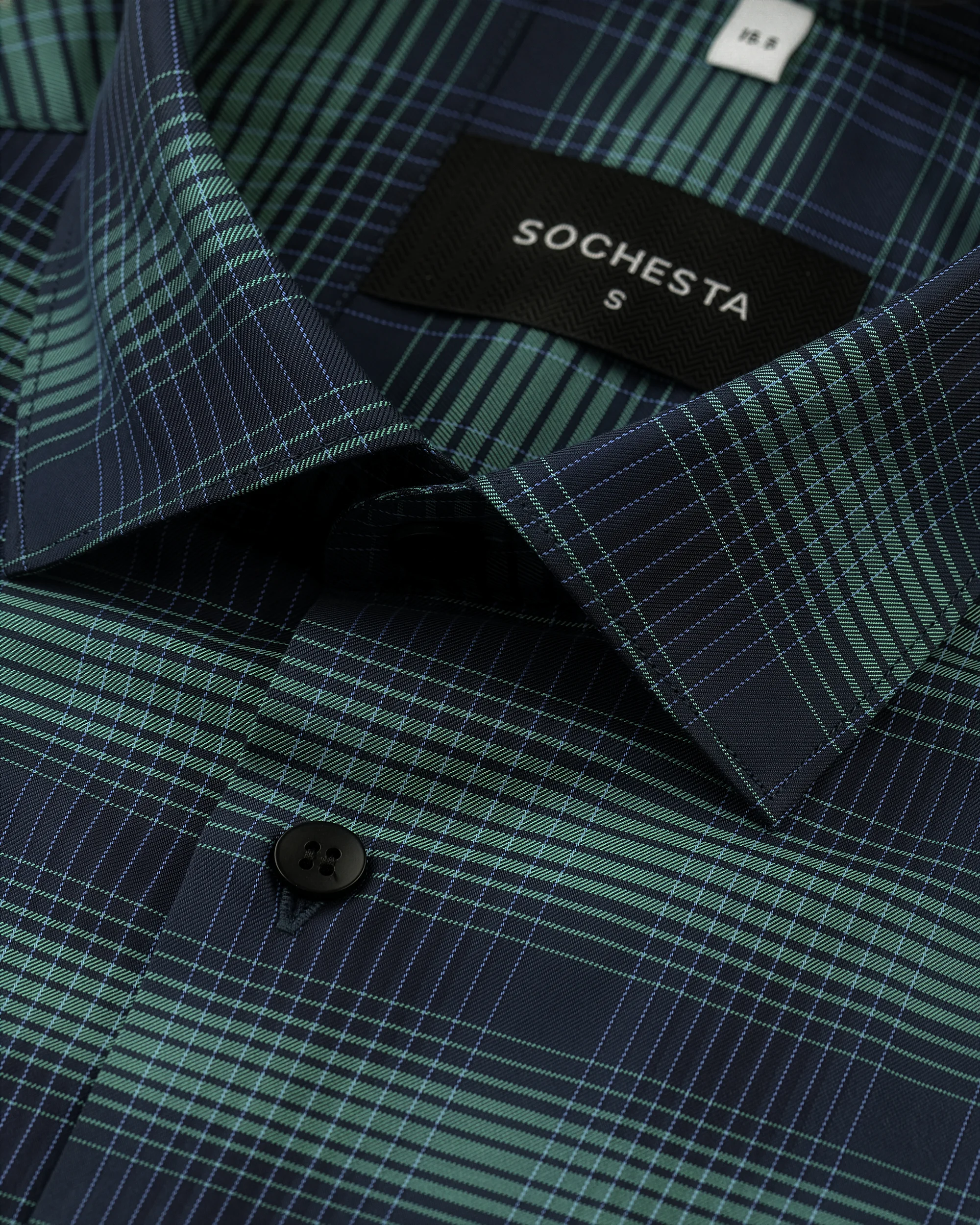 Retro Electric Cobalt Green Soft Cotton Shirt(FS142)