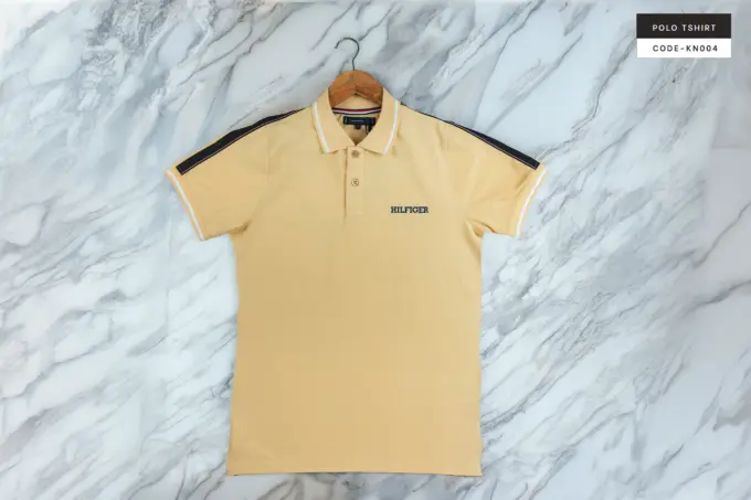 Classic Beige or Yellow Cream Color Polo Tshirt(KN004)