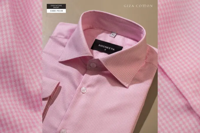 Light Fuchsia Pink Giza Cotton Executive Shirt(FS145) - Image 5