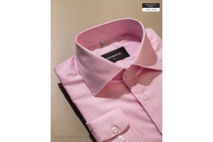 Light Fuchsia Pink Giza Cotton Executive Shirt(FS145) - Image 7