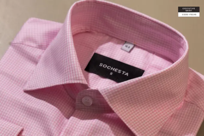 Light Fuchsia Pink Giza Cotton Executive Shirt(FS145) - Image 8