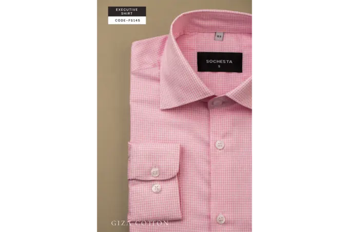 Light Fuchsia Pink Giza Cotton Executive Shirt(FS145) - Image 9