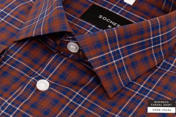 Cinnamon Autumn Plaid Check Shirt (FS146)