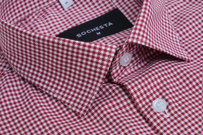 Ruby Redstone Houndstooth Shirt(FS151)
