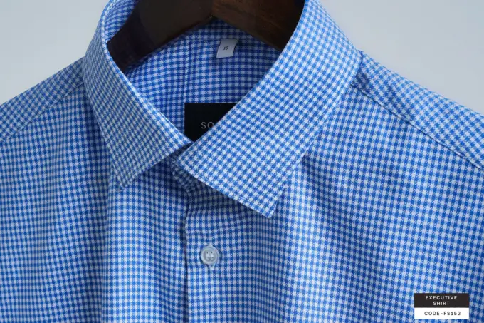 Classic Bluestone Houndstooth Shirt(FS152) - Image 4
