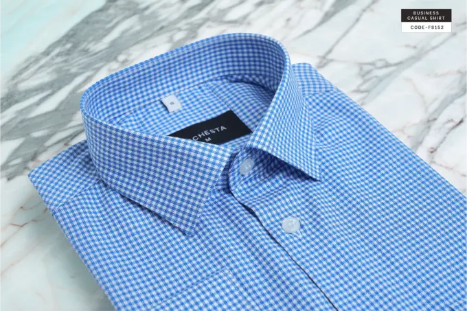 Classic Bluestone Houndstooth Shirt(FS152) - Image 5