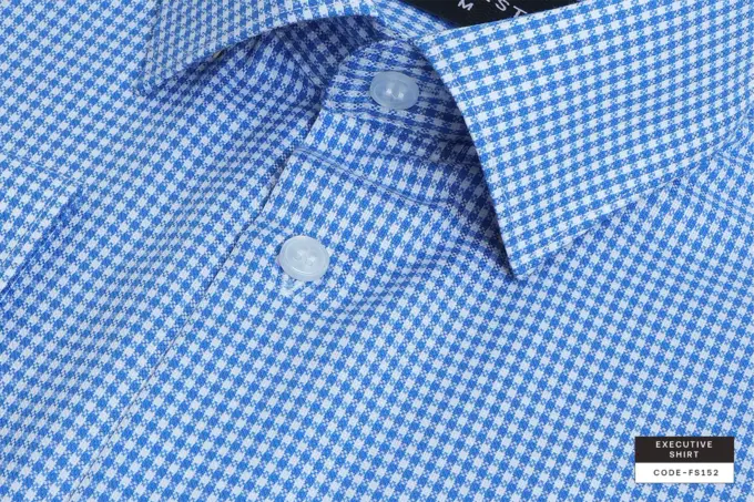 Classic Bluestone Houndstooth Shirt(FS152) - Image 3