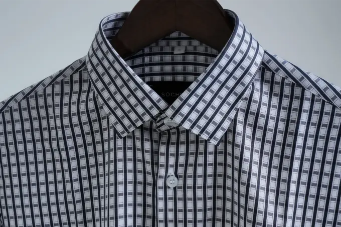 Light Charcoal Grey Lattice Shirt(FS153) - Image 4