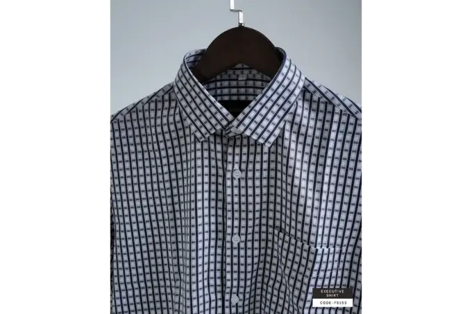 Light Charcoal Grey Lattice Shirt(FS153) - Image 6