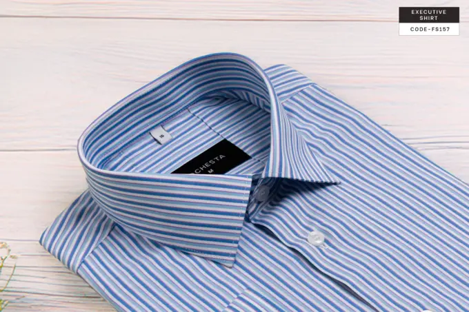 Lavender Lines Soft Stripe Executive Shirt(FS157) - Image 5