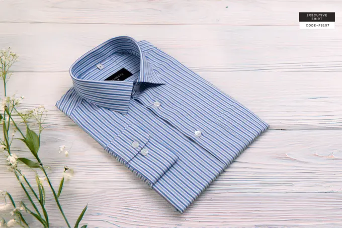 Lavender Lines Soft Stripe Executive Shirt(FS157) - Image 7