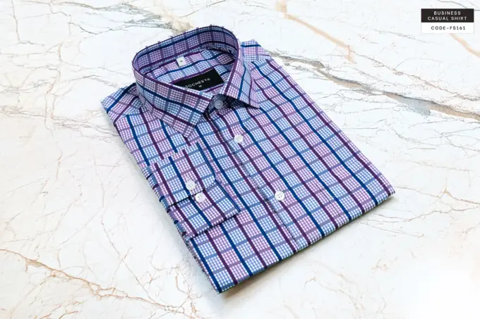 Four-Tone Harmony Purple Check Shirt(FS161) - Image 6
