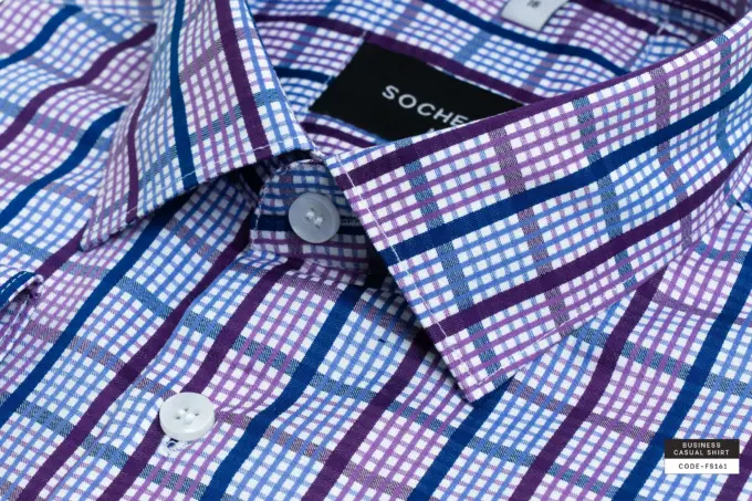 Four-Tone Harmony Purple Check Shirt(FS161)