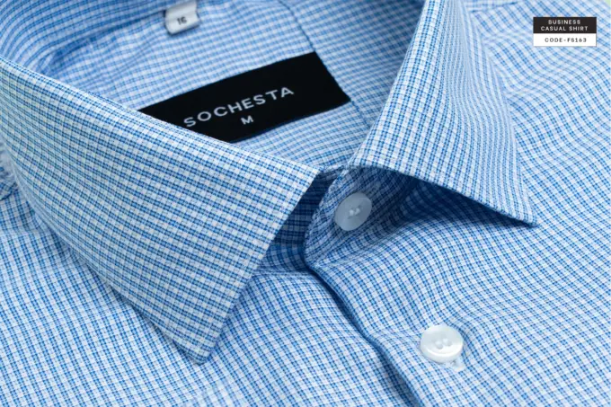 Faded Light Blue Mistline Executive Shirt(FS163)