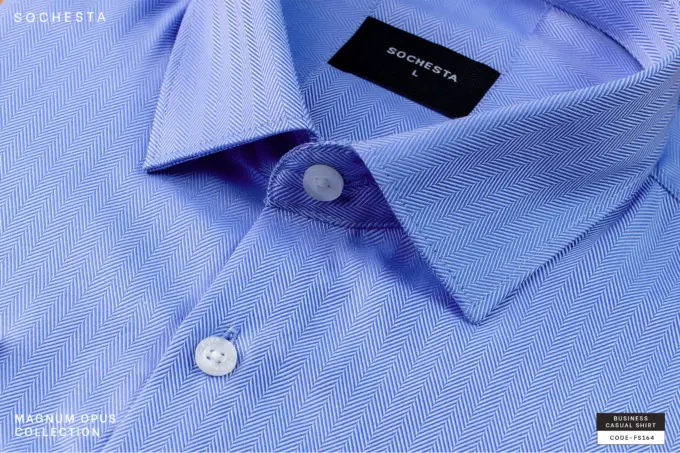 Royal Lighter Sky Blue Giza Cotton Executive Shirt(FS164) - Image 5