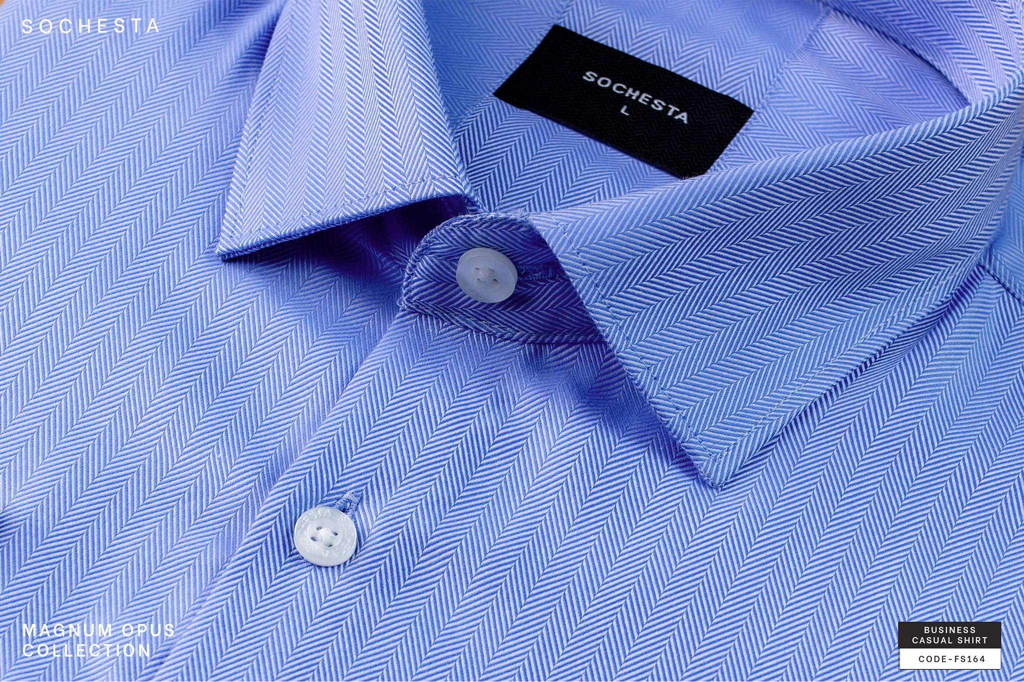 Royal Lighter Sky Blue Giza Cotton Executive Shirt(FS164) - Image 5