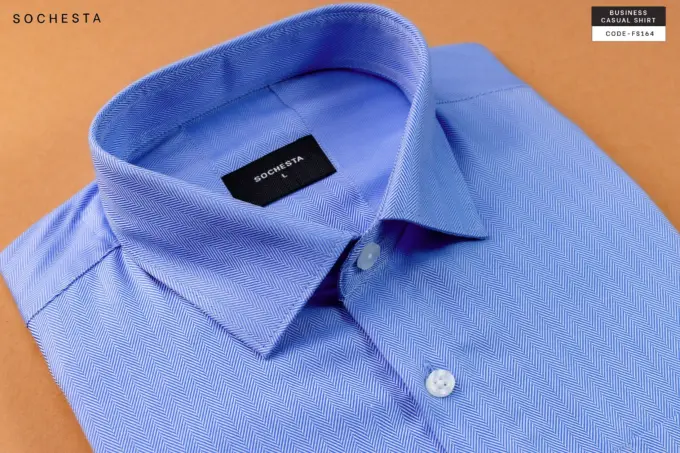 Royal Lighter Sky Blue Giza Cotton Executive Shirt(FS164) - Image 3