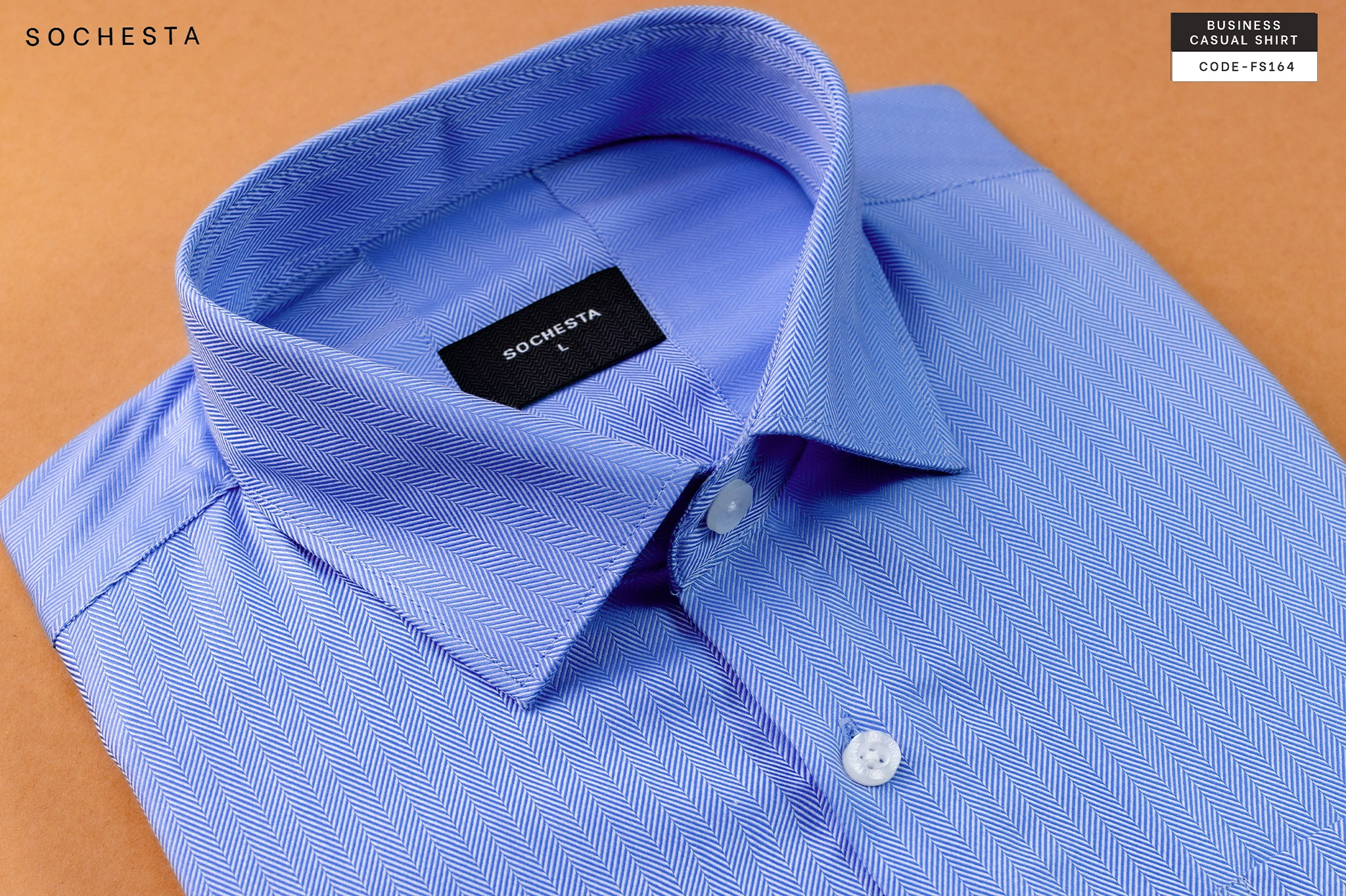 Royal Lighter Sky Blue Giza Cotton Executive Shirt(FS164) - Image 3