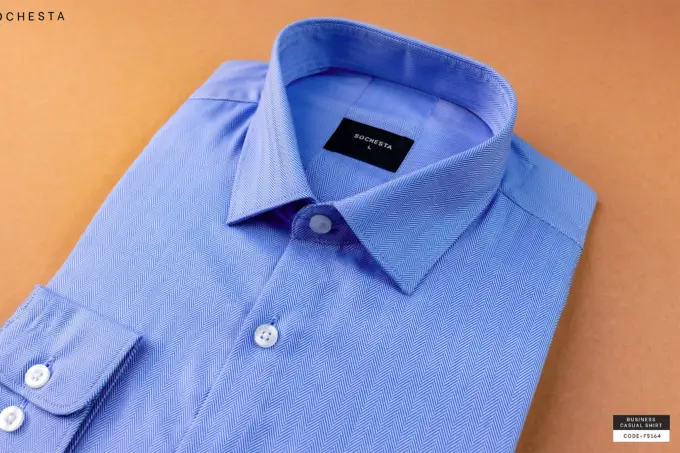 Royal Lighter Sky Blue Giza Cotton Executive Shirt(FS164) - Image 4