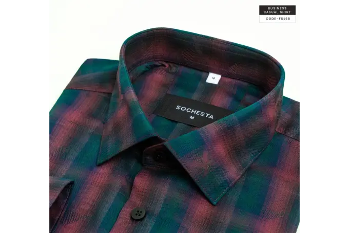 Ashbourne Kingfisher Green Heritage Giza Cotton Shirt(FS158) - Image 6