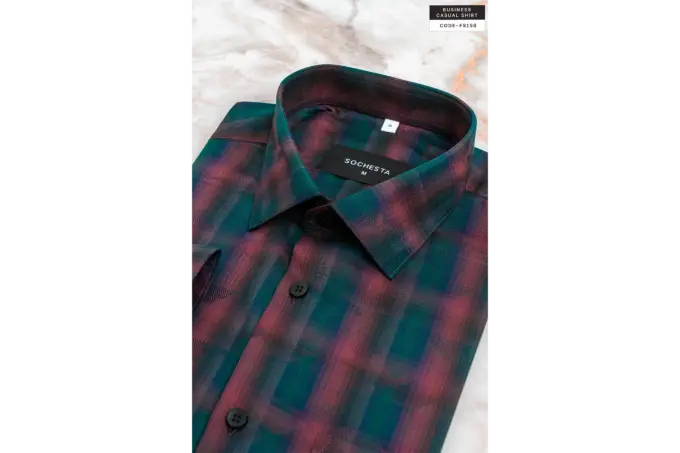 Ashbourne Kingfisher Green Heritage Giza Cotton Shirt(FS158) - Image 5