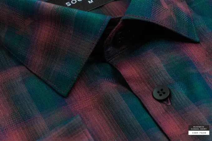 Ashbourne Kingfisher Green Heritage Giza Cotton Shirt(FS158) - Image 3
