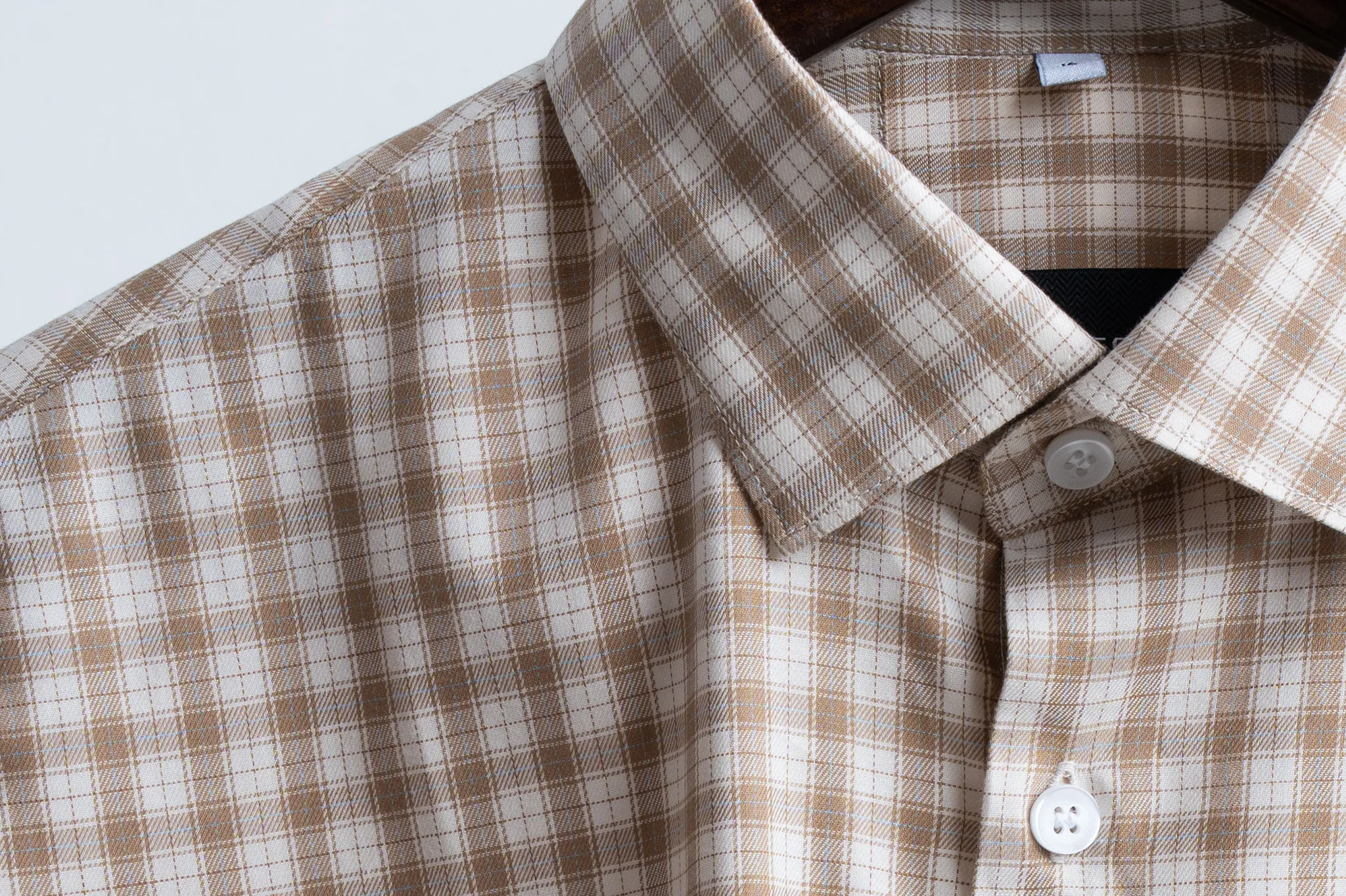 Sandstone Grid Check Soft Shirt(FS165) - Image 3