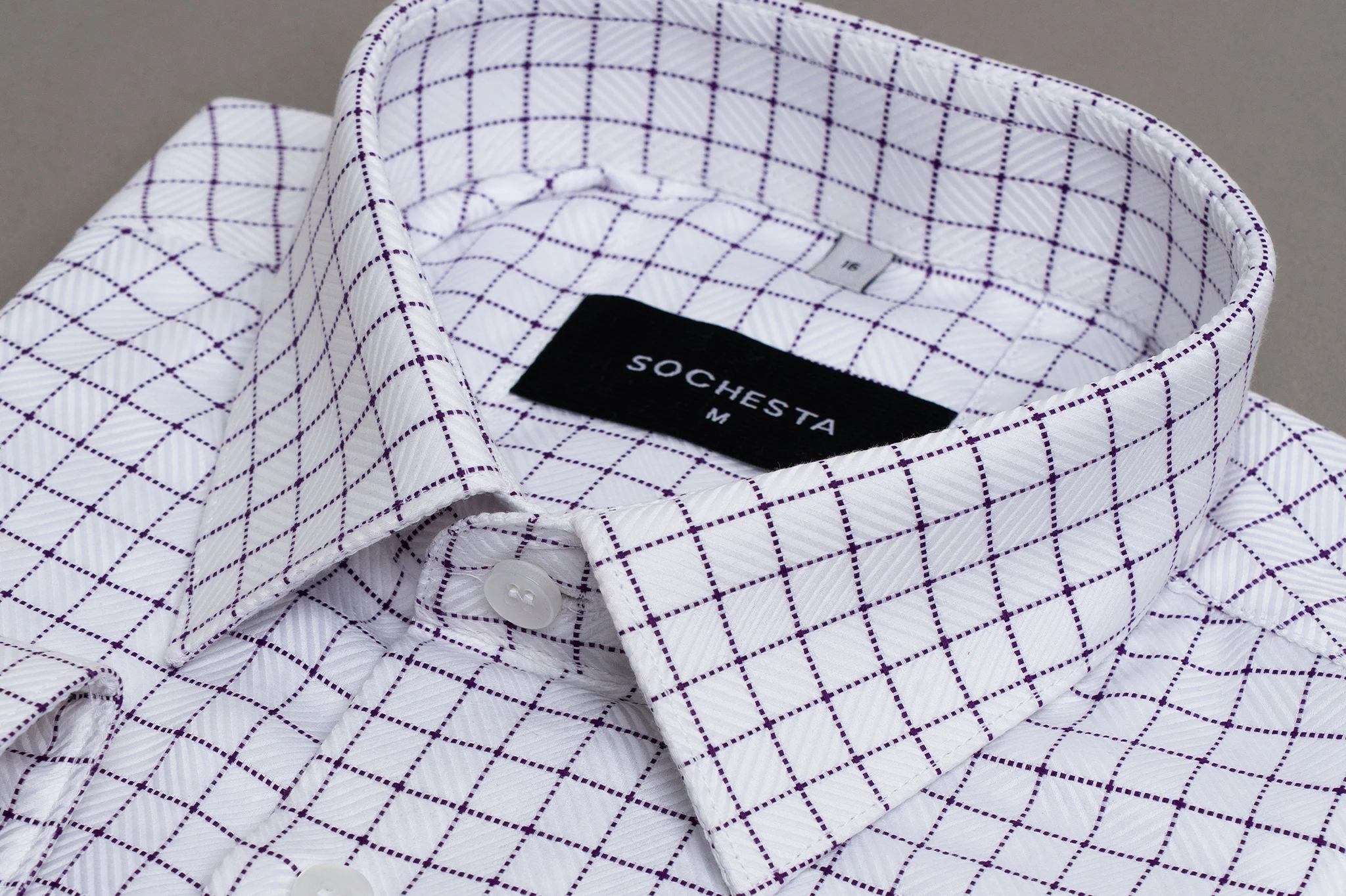 White Prism Check Wrinkle Resistant Shirt(FS170) - Image 4