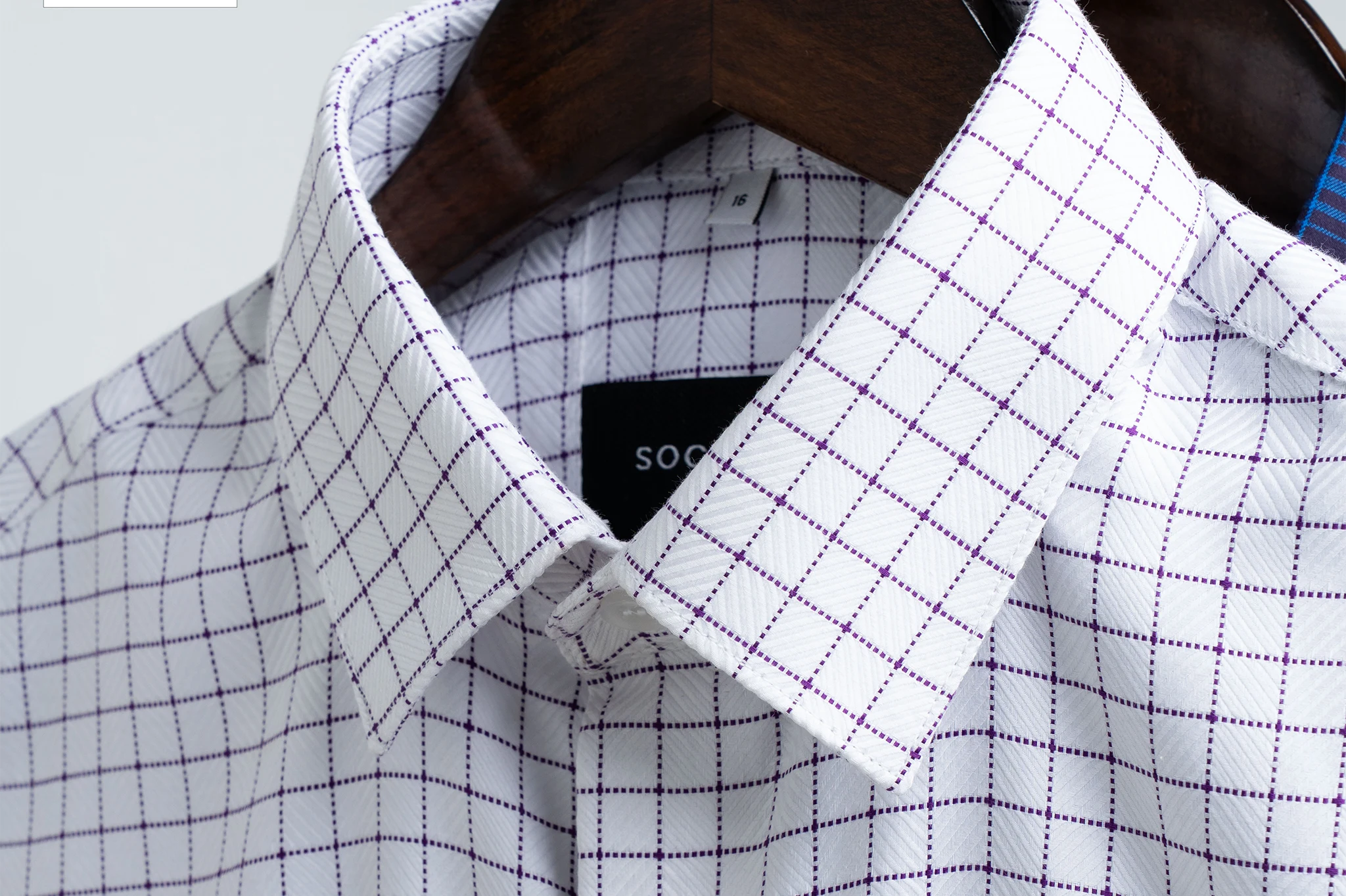 White Prism Check Wrinkle Resistant Shirt(FS170) - Image 9