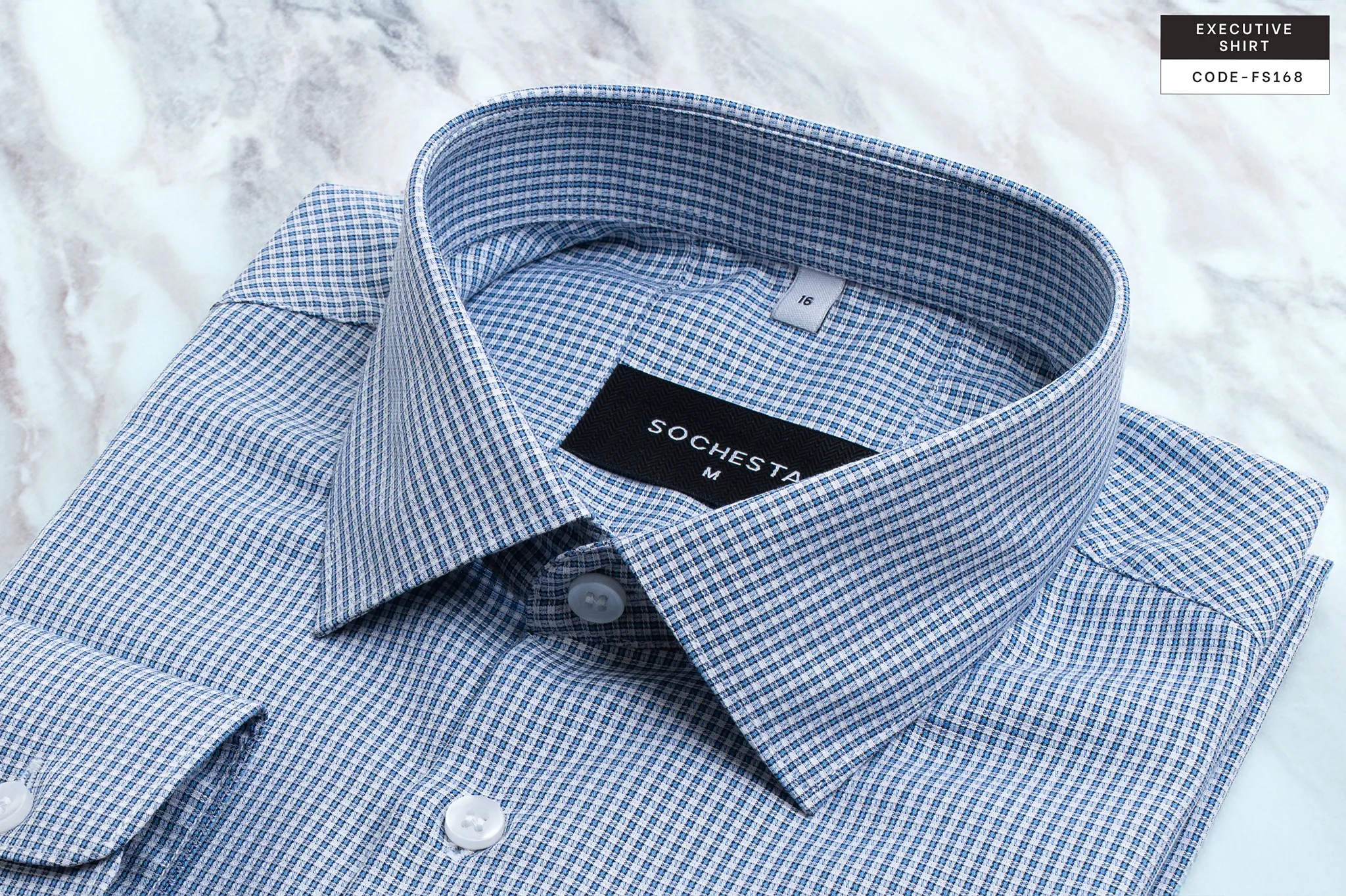 Faded Powder Blue Mistline Executive Shirt(FS168) - Image 4
