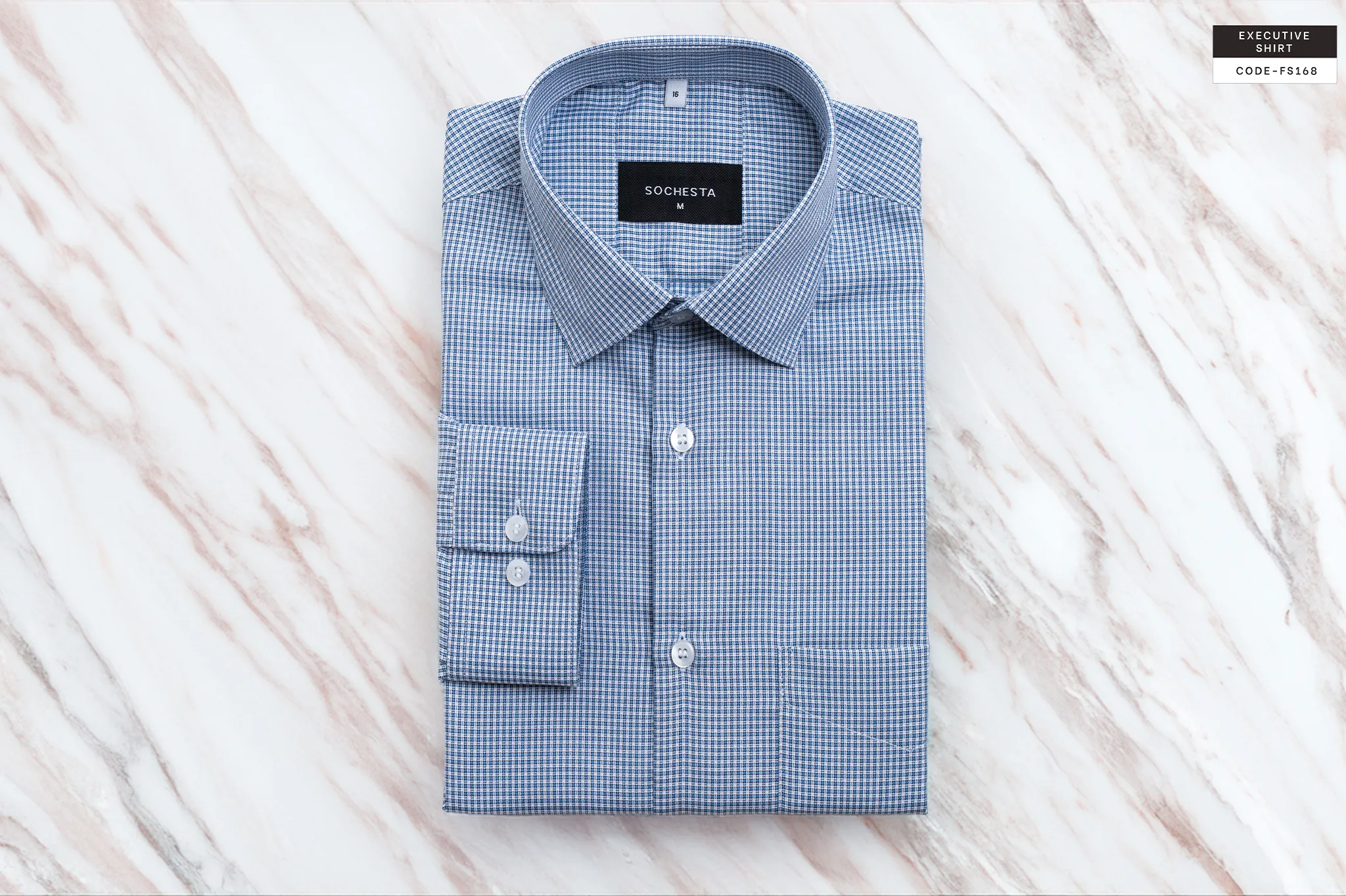 Faded Powder Blue Mistline Executive Shirt(FS168) - Image 2