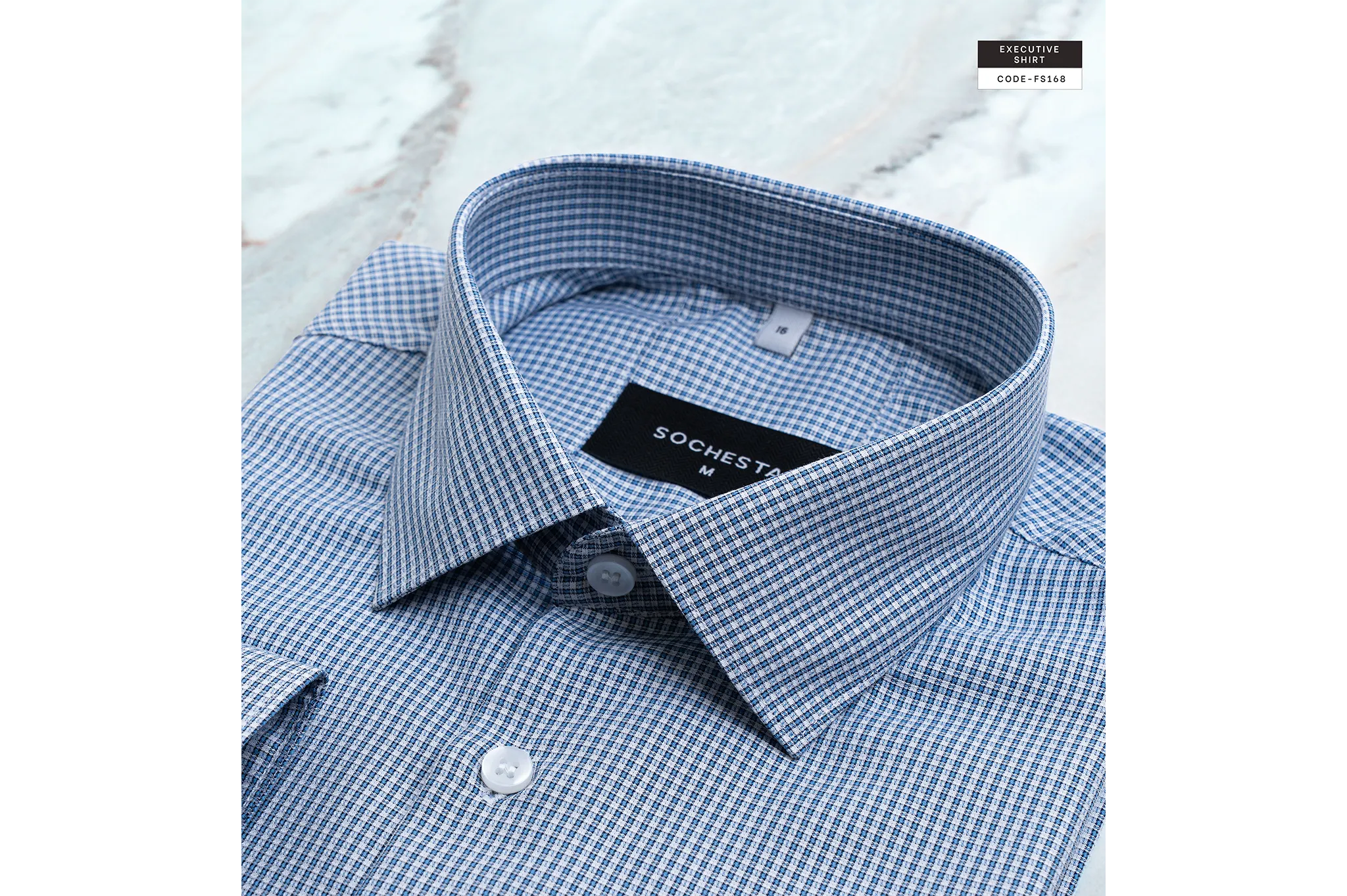 Faded Powder Blue Mistline Executive Shirt(FS168) - Image 7