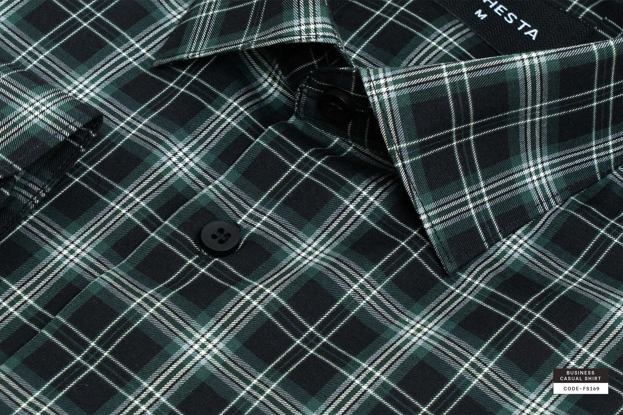 Darkwood Plaid Pine Green Check Grid Shirt(FS169) - Image 3